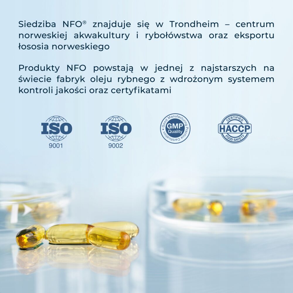 NFO Omega 3 100 mg - suplement diety 60 kaps. NFO Omega 3 1000 mg Liczba sztuk 60 szt