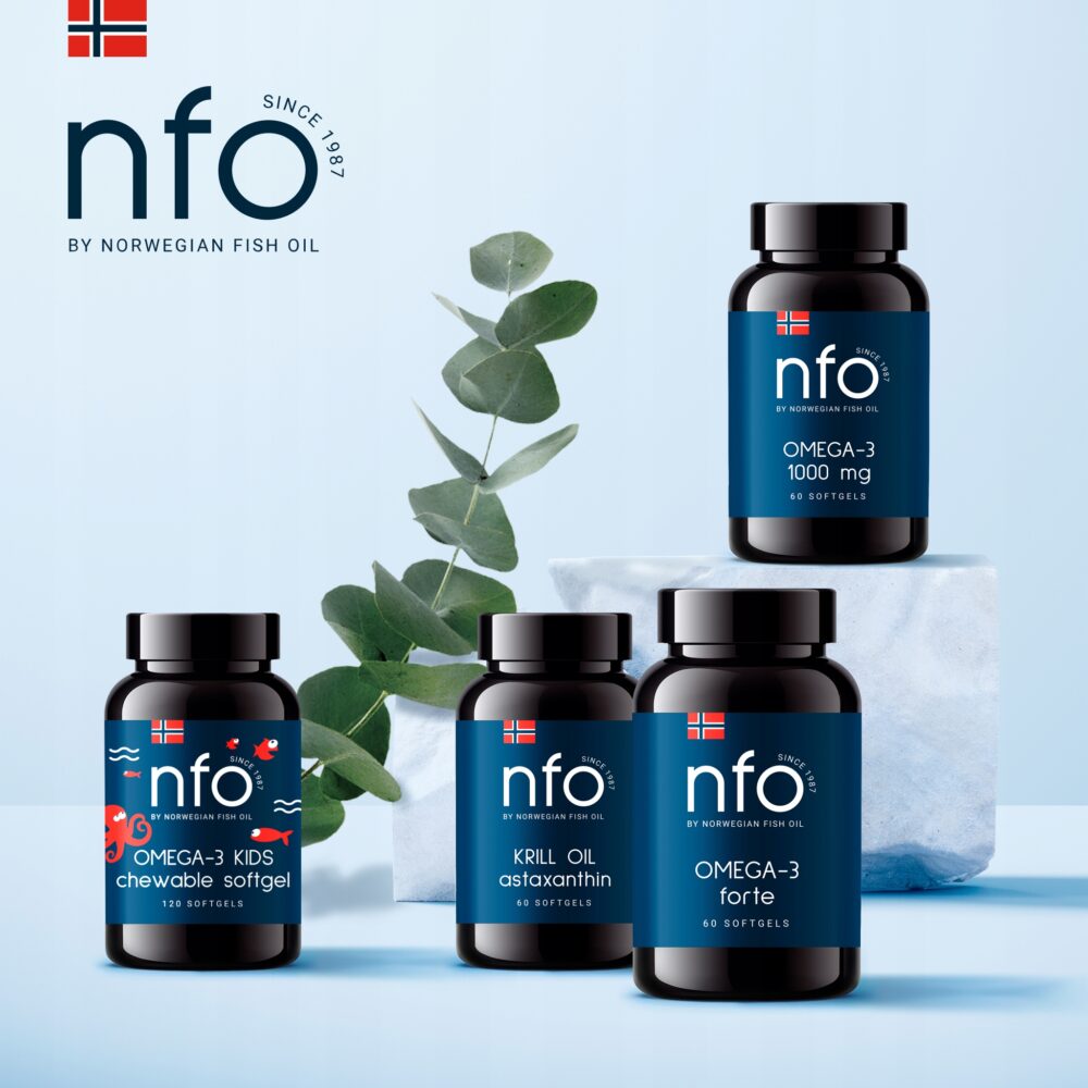 NFO Omega 3 100 mg - suplement diety 60 kaps. NFO Omega 3 1000 mg Postac kapsulki