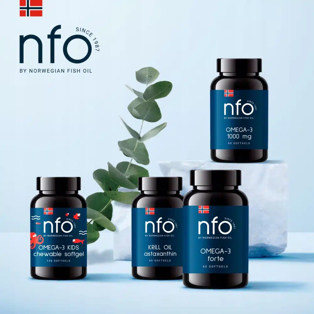 NFO® Omega-3 Kids: Naturalna Siła Ryb i Witaminy D w Kapsułkach do Żucia NFO Omega 3 1000 mg Postac kapsulki