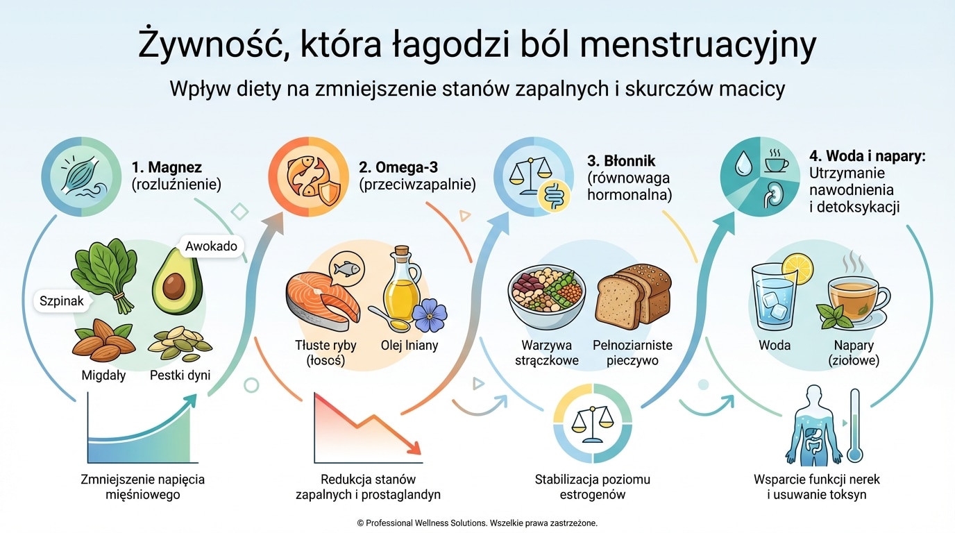 Żywność, która łagodzi ból menstruacyjny