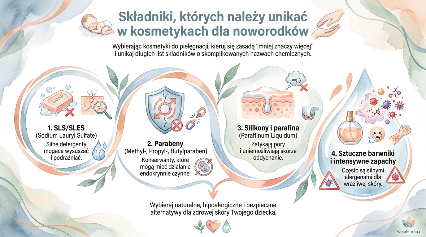 Składniki, których należy unikać w kosmetykach dla noworodków