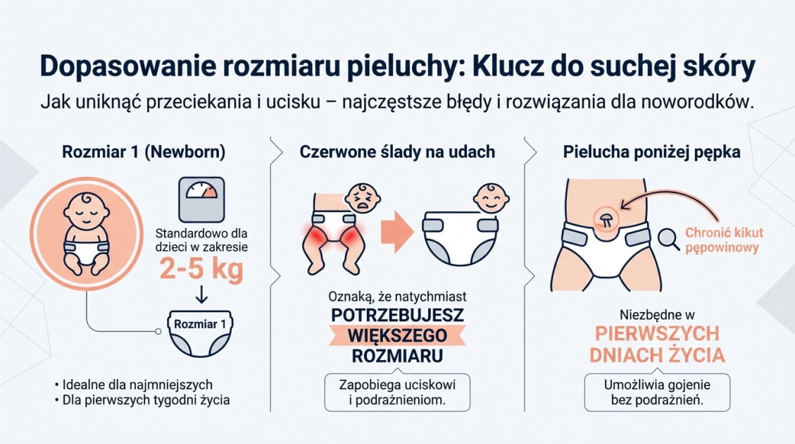 Dopasowanie rozmiaru pieluchy: Klucz do suchej skóry