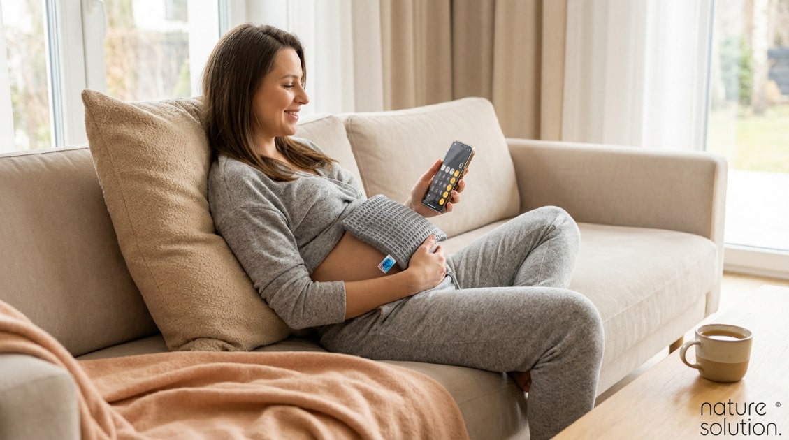 Termofor z Pestek Wiśni Cherrypad® – Wafel szary in use