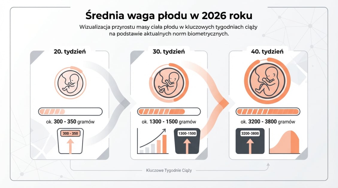 Średnia waga płodu w 2026 roku