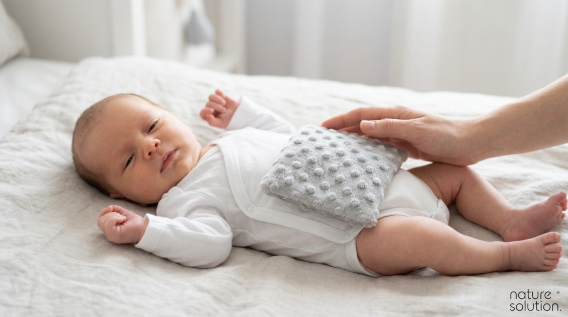 Termofor z Pestek Wiśni Cherrypad® – Minky szary in use