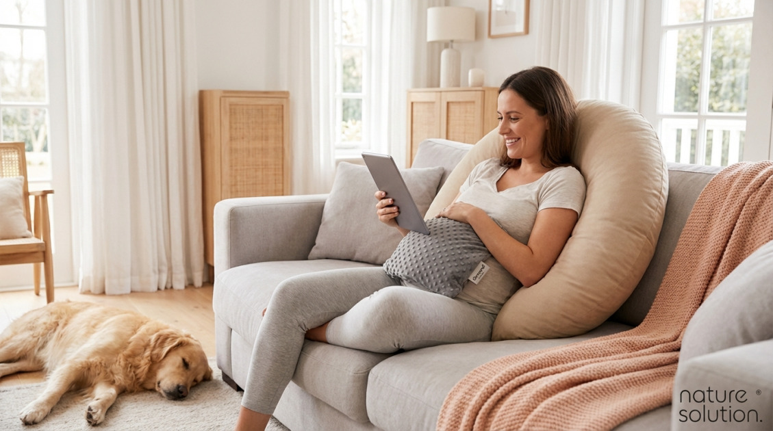 Kalkulator płci dziecka USG – Jak wcześnie poznasz płeć? 1 Termofor z Pestek Wiśni Cherrypad® – Minky szary in use