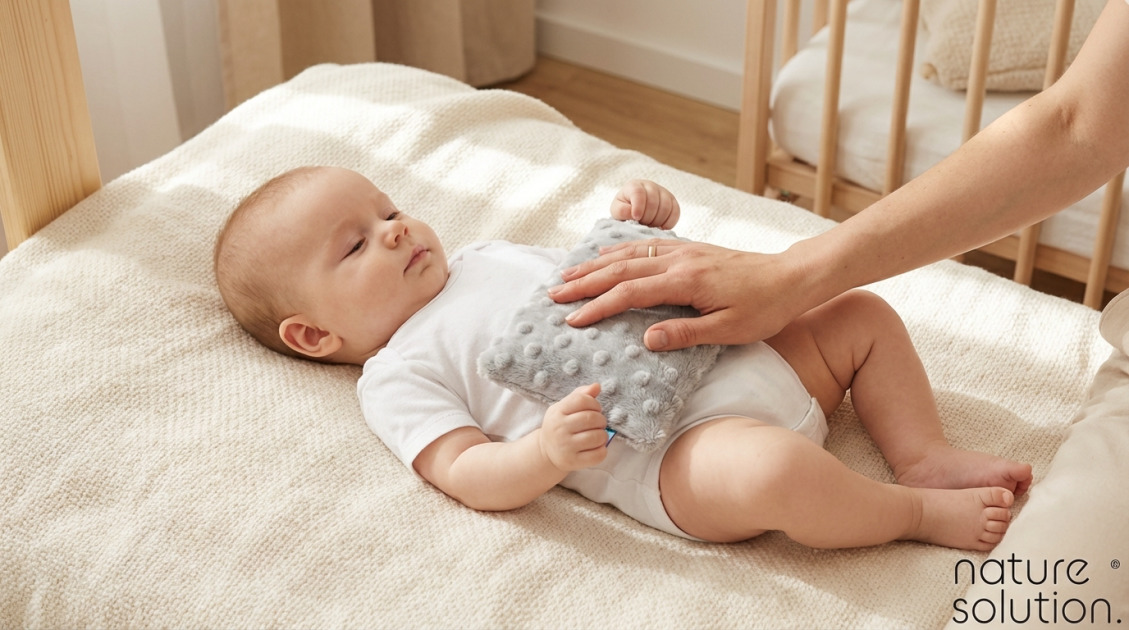 Termofor z Pestek Wiśni Cherrypad® – Minky szary in use