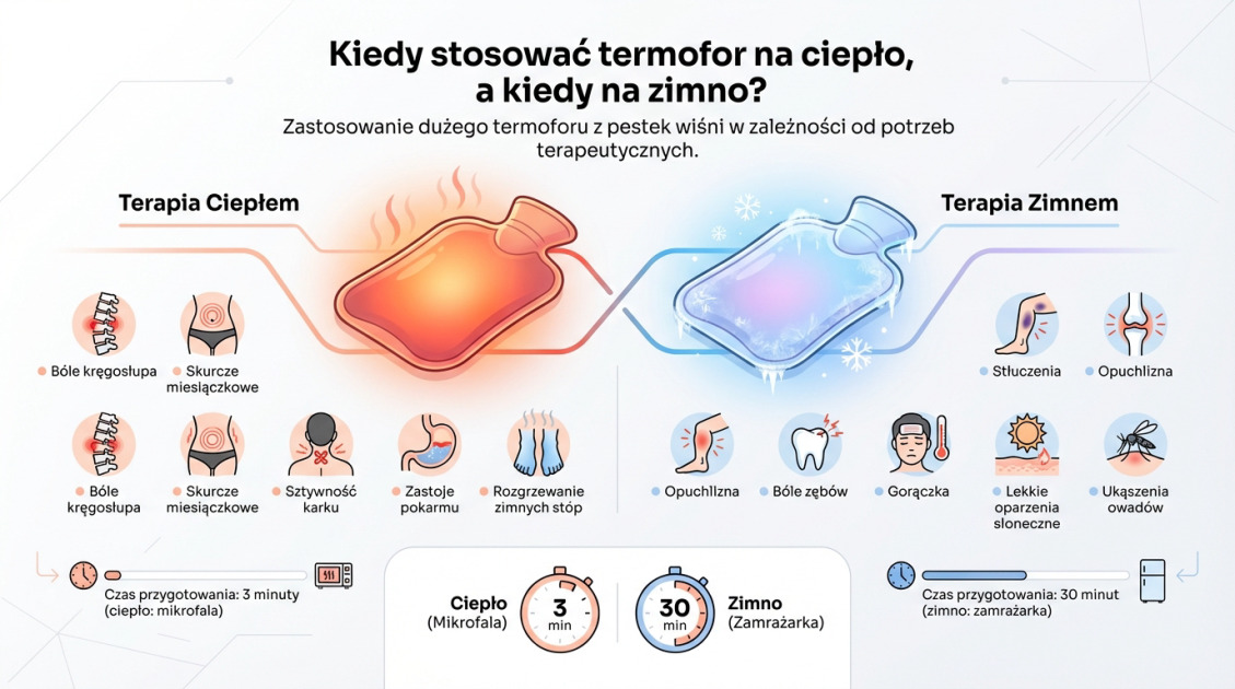 Kiedy stosować termofor na ciepło, a kiedy na zimno?