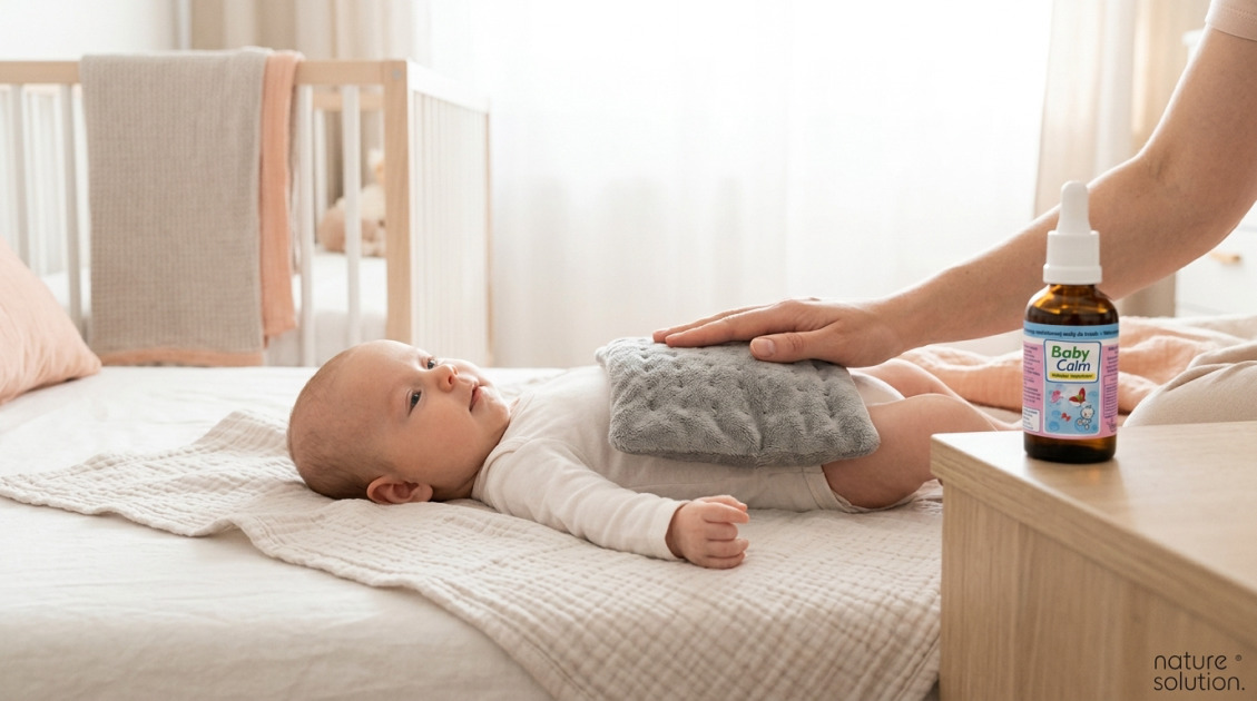 Ziołowe krople na kolki – BabyCalm in use
