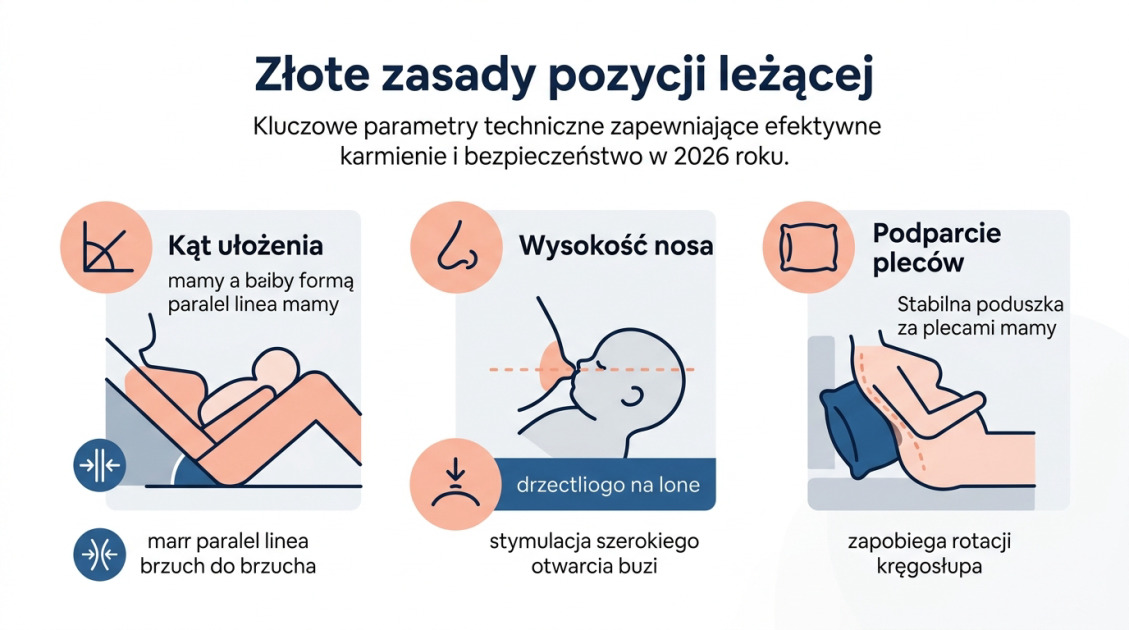 Jak karmić piersią na leżąco? Poradnik bezpiecznych pozycji 2 Złote zasady pozycji leżącej