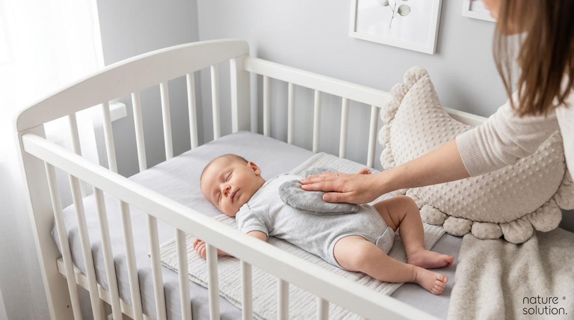 Pan Pieróg™ – poduszka do karmienia – piasek pustyni in use