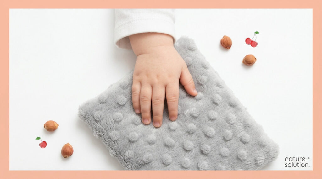 Termofor z pestek wiśni na kolki – naturalna ulga dla dziecka