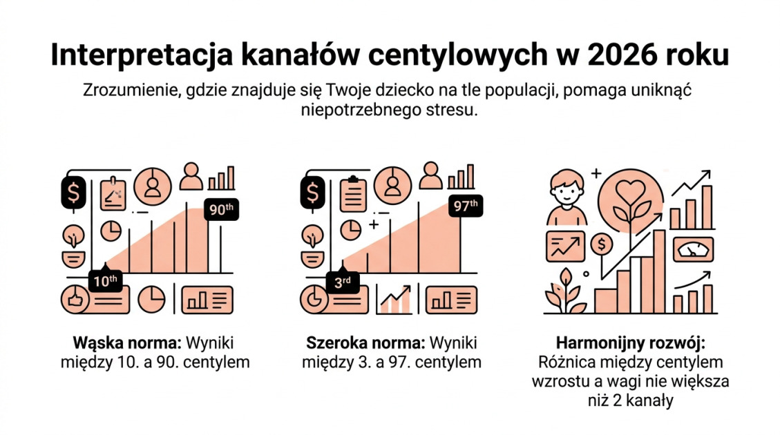 Jak obliczyć wzrost dziecka? Przewodnik i metody w 2026 1 Interpretacja kanałów centylowych w 2026 roku