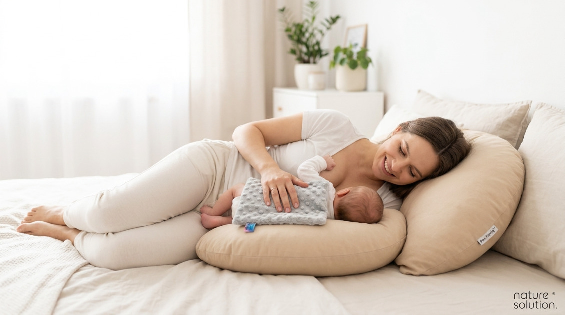 Termofor z Pestek Wiśni Cherrypad® – Minky szary in use