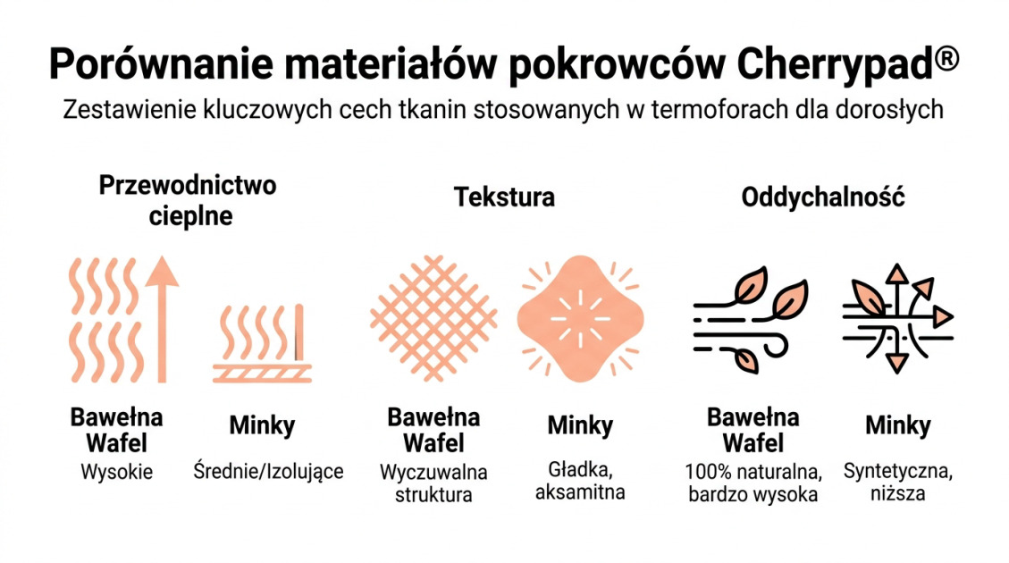 Porównanie materiałów pokrowców Cherrypad®