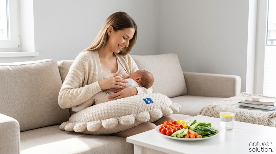 Pan Pieróg™ - poduszka do karmienia - piasek pustyni in use