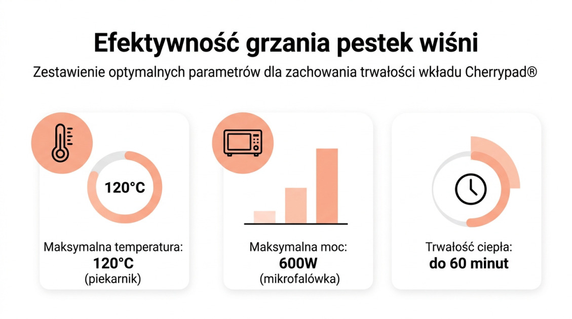 Efektywność grzania pestek wiśni