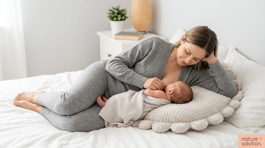 Pan Pieróg™ – poduszka do karmienia – piasek pustyni in use