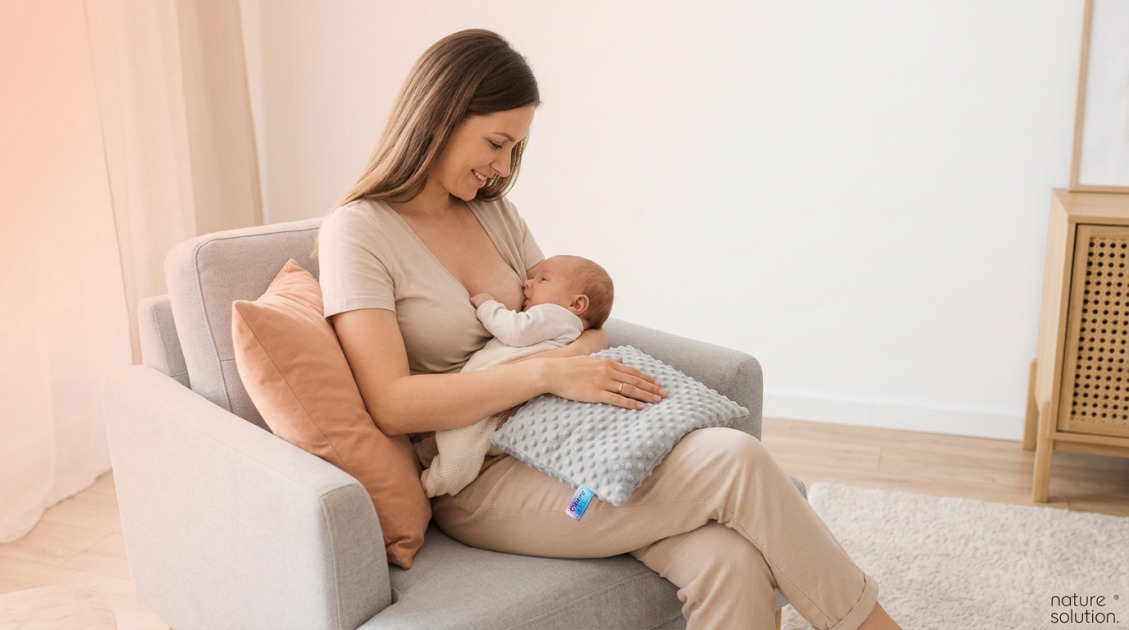 Termofor z Pestek Wiśni Cherrypad® – Minky szary in use