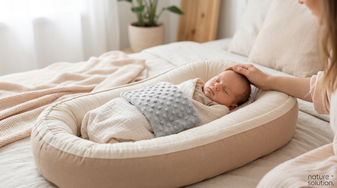 Termofor z Pestek Wiśni Cherrypad® – Minky szary in use