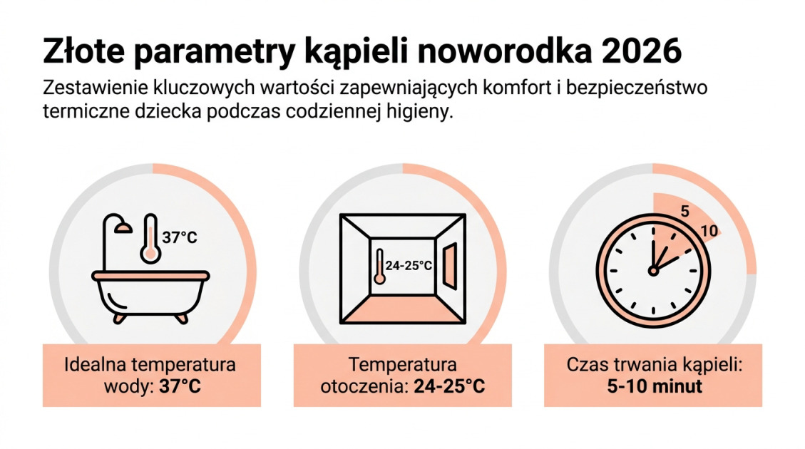 Złote parametry kąpieli noworodka 2026