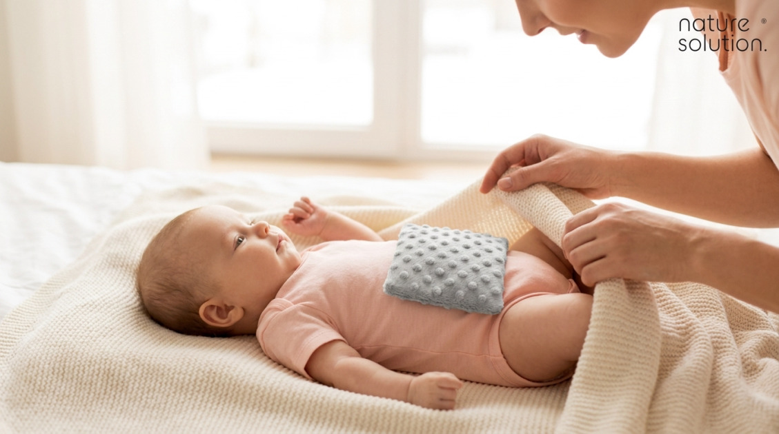 Termofor z Pestek Wiśni Cherrypad® – Minky szary in use