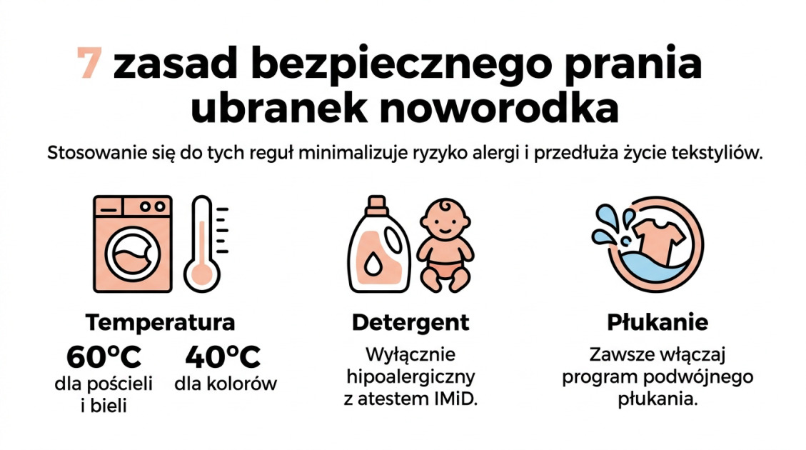7 zasad bezpiecznego prania ubranek noworodka