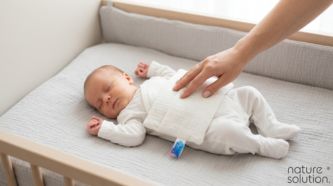 Termofor z Pestek Wiśni Cherrypad® – muślin Biały in use