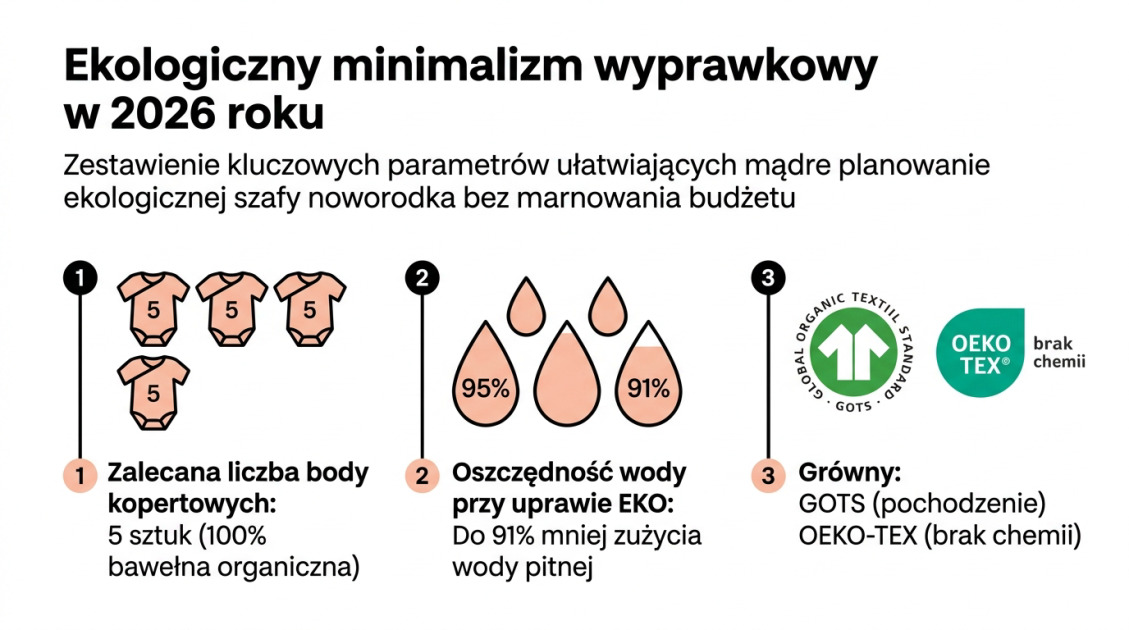 Bawełna organiczna: ubranka dla noworodka i ich zalety 1 Ekologiczny minimalizm wyprawkowy w 2026 roku