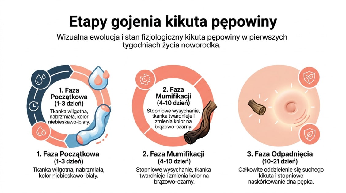 Kiedy odpada pępek u noworodka? Praktyczny poradnik 1 Etapy gojenia kikuta pępowiny