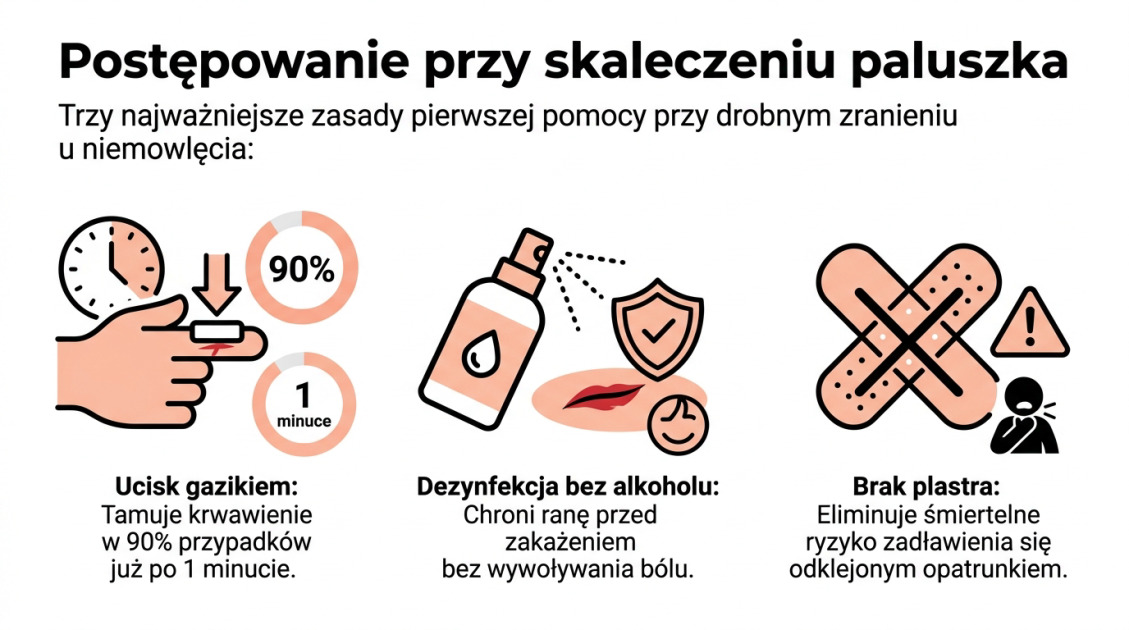 Postępowanie przy skaleczeniu paluszka