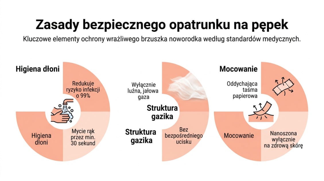Zasady bezpiecznego opatrunku na pępek