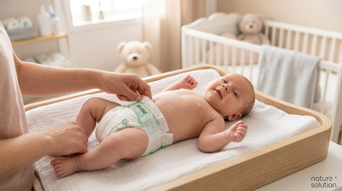 Pieluchy MUUMI BABY® 1 Newborn 2-5 kg Eko 25 in use