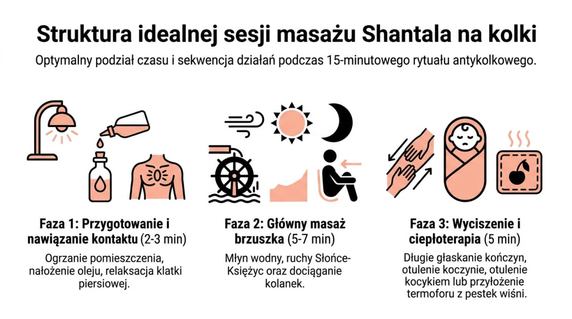 Masaż Shantala na kolki: Jak wykonać krok po kroku? 1 Struktura idealnej sesji masażu Shantala na kolki