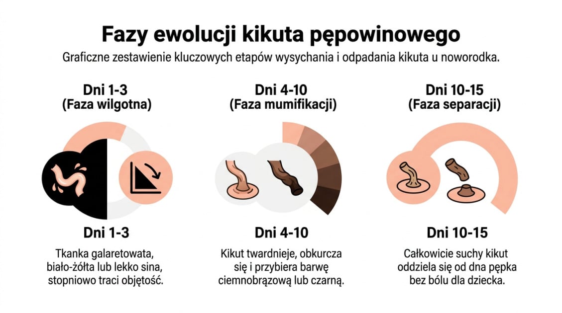 Fazy ewolucji kikuta pępowinowego