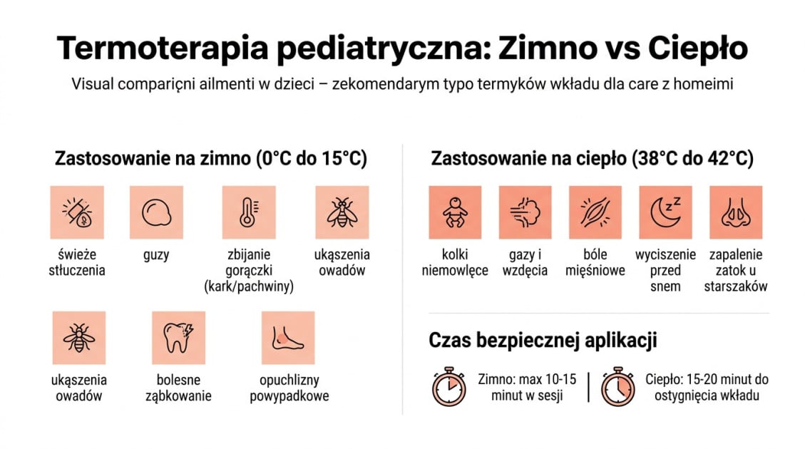 Termofor z pestek wiśni na zimno dla dzieci – jak stosować? 1 Termoterapia pediatryczna: Zimno vs Ciepło