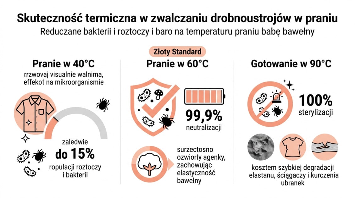 Jak prać ubranka dla noworodka? Poradnik krok po kroku 1 Skuteczność termiczna w zwalczaniu drobnoustrojów w praniu