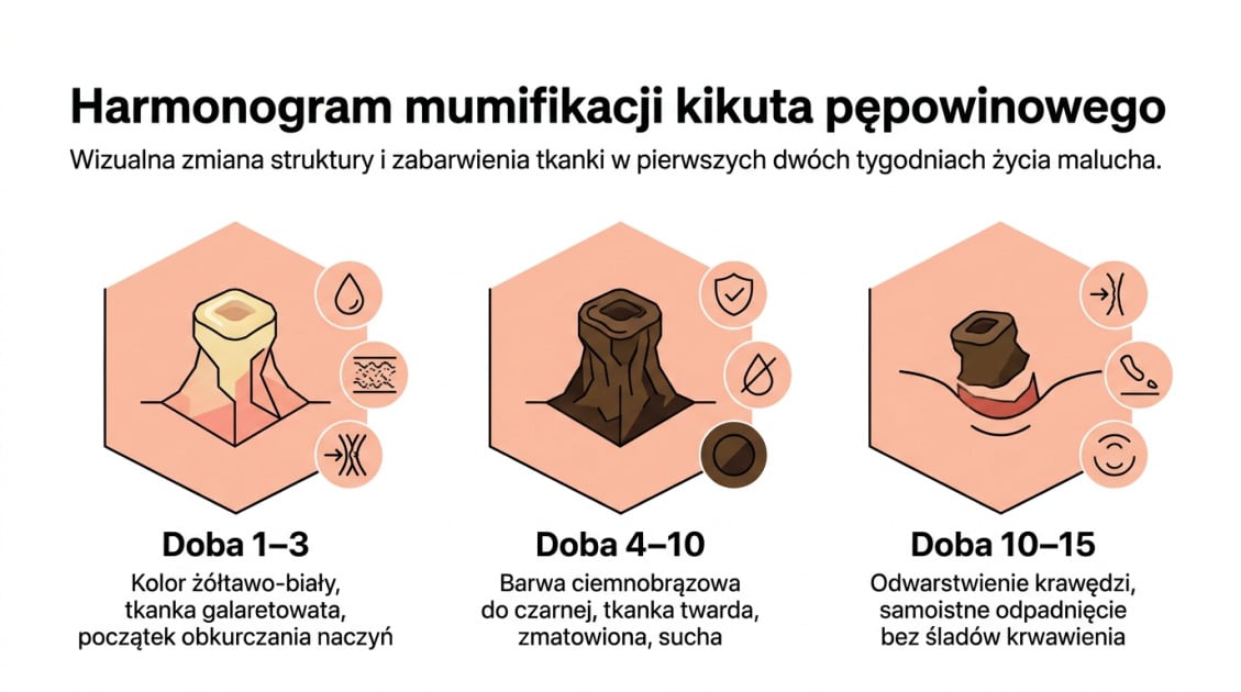 Kiedy odpada kikut pępowinowy? Czas i pielęgnacja pępka 1 Harmonogram mumifikacji kikuta pępowinowego